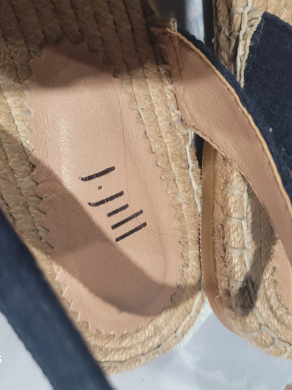 J.Jill Navy Blue Canvas Espadrille Slingback Sandals Size 9 EUC